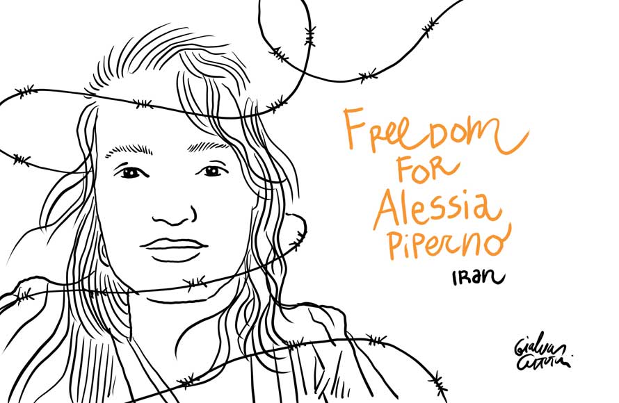 آلسیا پیپرنو جهانگرد ۳۰ ساله ایتالیایی که در  اعتراضات اخیر توسط جمهوری اسلامی به گروگان گرفته شد