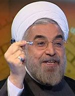 حسن روحانی آمد تا با کلیدش مشکلات را حل کند