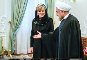 روحانی و جولی بی شاپ وزیر امور خارجه استرالیا