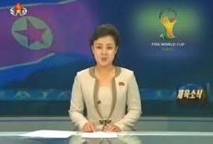 گوینده تلویزیون کره شمالی خبر پیروزی می دهد