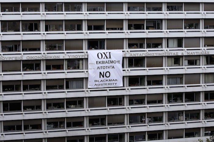 نظرسنجی‌ها از رای «نه» شهروندان یونان در حمایت از دولت خود خبر می‌دهند. عکس از رویترز Reuters©