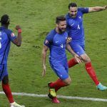 اولیویر ژیرو زننده اولین گل جام ملت‌های اروپا ۲۰۱۶ Reuters©