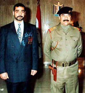 صدام حسین و پسرش عدی