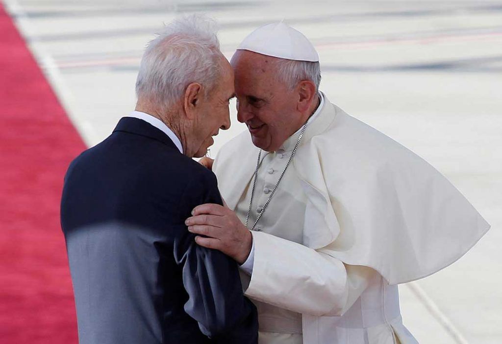 پاپ فرانسیس و پرز، تل آویو، مه ۲۰۱۴ Reuters©