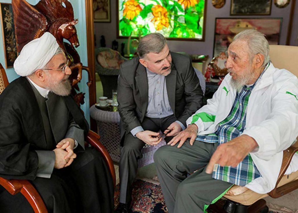 روحانی و فیدل کاسترو، ۲۰ سپتامبر ۲۰۱۶