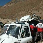 انتقال بقایای هلیکوپتر اورژانس در مازندران