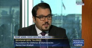 بهنام طالب‌لو، تحلیلگر ارشد مسائل ایران در بنیاد دفاع از دموکراسی