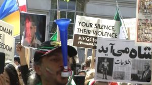 تظاهرات لندن برای تروریستی خواندن سپاه پاسداران انقلاب اسلامی