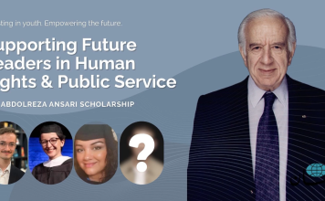 معرفی برنده بورسیه تحصیلی عبدالرضا انصاری از سوی «بنیاد آموزشی پرشیا»