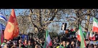 تجمع چهارشنبهسوری روبروی سفارت جمهوری اسلامی در لندن