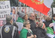 تجمع ایرانیان ساکن بریتانیا در مخالفت با مذاکره و سازش با جمهوری اسلامی